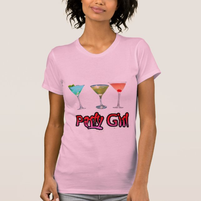 Partyflicka (rosor) t-shirt (Framsida)