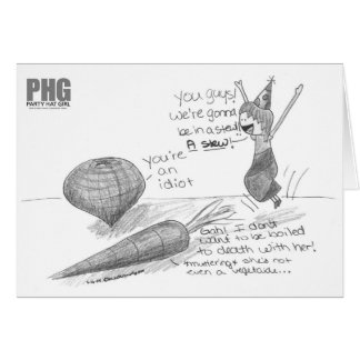 Partyhattflicka --Vi går att vara i en Stew? Hälsningskort