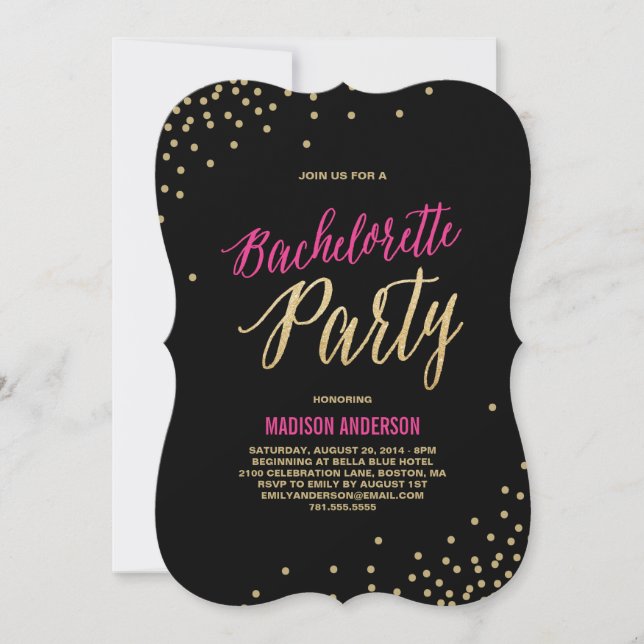 Partyinbjudan för gnistra | Bachelorette Inbjudningar (Framsida)