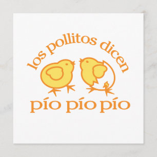 Partyinbjudan för Los Pollitos Dicen Inbjudningar