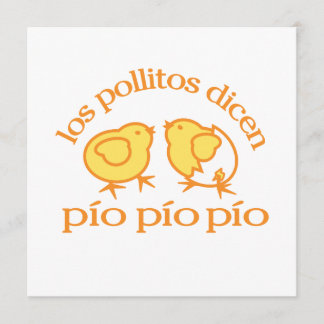Partyinbjudan för Los Pollitos Dicen Inbjudningar