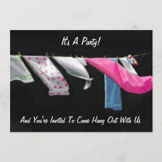 Partyinbjudan: Komhak med oss: Tvätt Inbjudningar