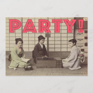 Partyinbjudningar - rolig japansk designfödelsedag inbjudningar