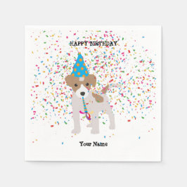 Partying av hund - djur vid Födelsedagsfest Pappersservett