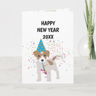 Partying av hund - Helgdag av djur nya år Kort