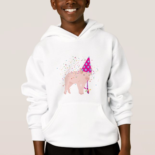 Partying gris - Djur med Party T Shirt (Framsida)