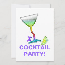 PARTYINVITATIONER - FJÄRILSMARTINI INBJUDNINGAR