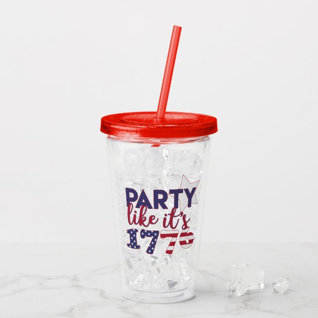 Partynågot liknande är det 1776 - amerikanska take away mugg (Baksida Ice)