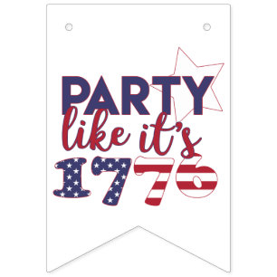 Partynågot liknande är det 1776 - amerikanska vimplar