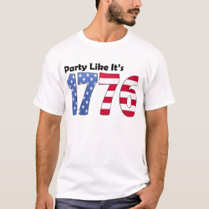 Partynågot liknande är det 1776 flagga t-shirt