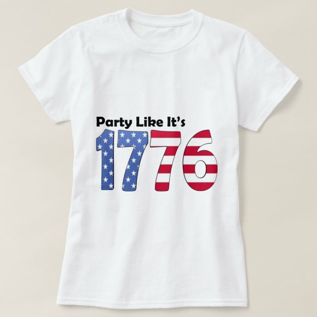 Partynågot liknande är det 1776 flagga tee (Design framsida)