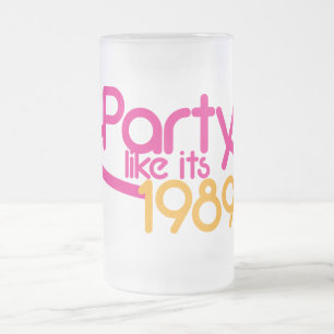 PARTYnågot liknande är det 1989 Frostat Ölglas