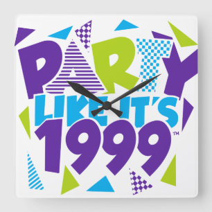 Partynågot liknande är det 1999®™ tar tid på fyrkantig klocka