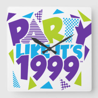 Partynågot liknande är det 1999®™ tar tid på - fyrkantig klocka