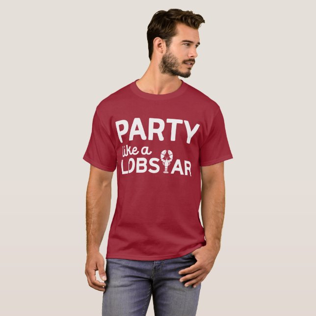Partynågot liknande en Lobstar med den T Shirt (Hel framsida)