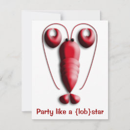 Partynågot liknande en Lobstar som är röd med Inbjudningar