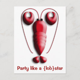 Partynågot liknande en Lobstar som är röd med Inbjudningar
