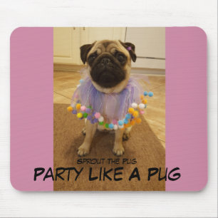 Partynågot liknande en mops musmatta