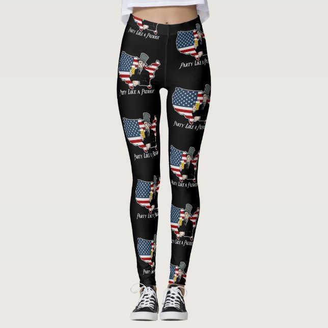 Partynågot liknande en patriot leggings (Framsida)