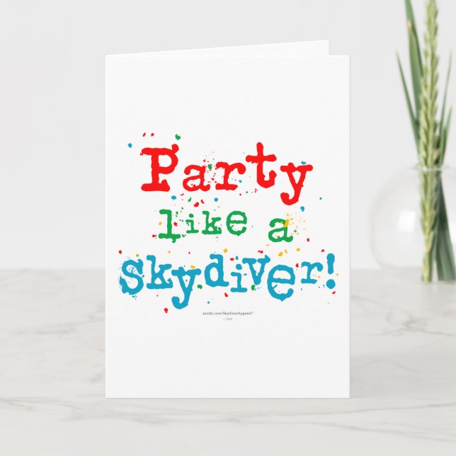 Partynågot liknande en SKYDIVER! Kort (Framsida)