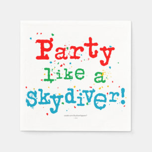 Partynågot liknande en SKYDIVER! Pappersservett