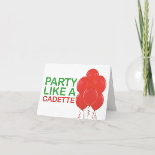 Partynågot liknande ett Cadette födelsedagkort Kort