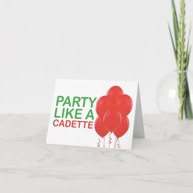 Partynågot liknande ett Cadette födelsedagkort Kort (Framsida)