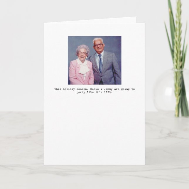 Partynågot liknande som det är 1959, Julhälsningar Helgkort (Framsida)