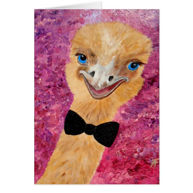 PartyOstrich Hälsningskort (Framsidan)