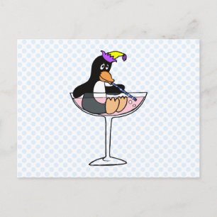 Partypingvin Vykort