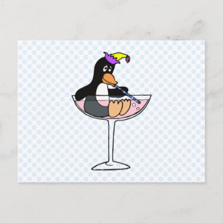Partypingvin Vykort