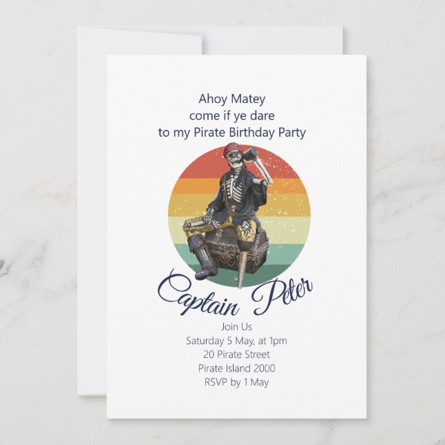 Partypirat Inbjudningar (Framsida)