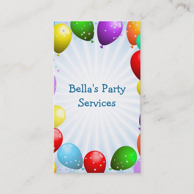 PartyPlannervisitkort Visitkort (Framsida)