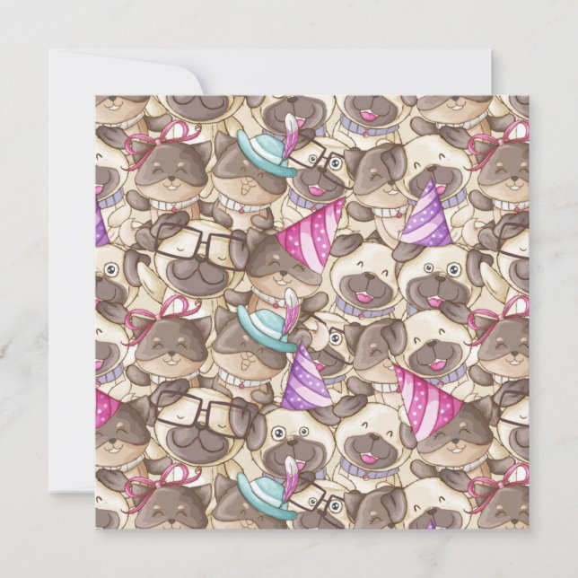 Partypuggar Julkort (Framsida)