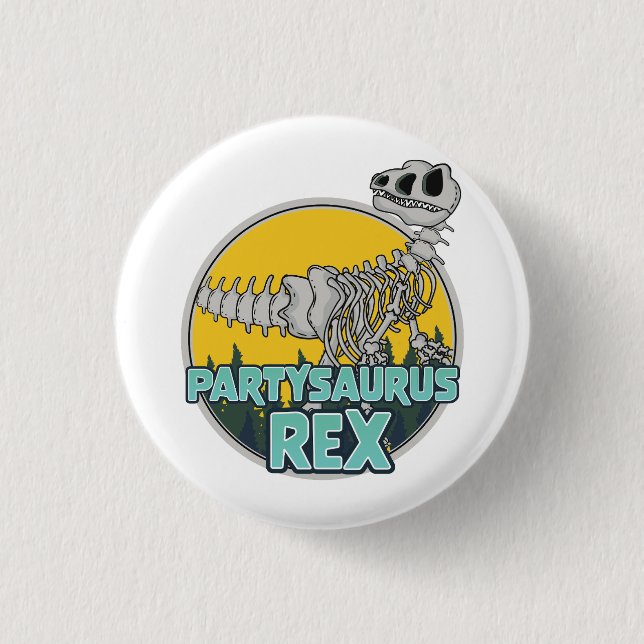 Partysaurus Rex Knapp (Framsida)