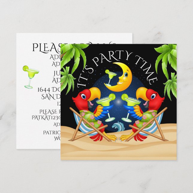 PARTYTID Inbjudan (Fram/baksida)