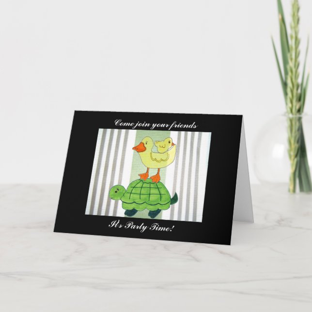 Partytime-inbjudan - tom inbjudan (Framsida)