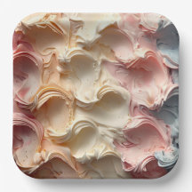 Pärvda glasögon: Butterkräm Frosting Papper Tallri