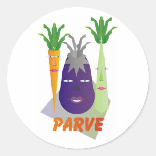 Parve Stickers Runt Klistermärke
