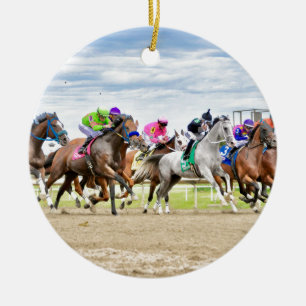 Parx tävla - Pennsylvania Derby dag Julgransprydnad Keramik