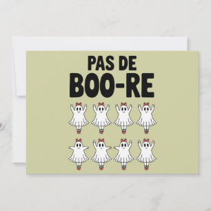 Pas de Boo-re Ballerina Ghost Halloween Spooky Inbjudningar