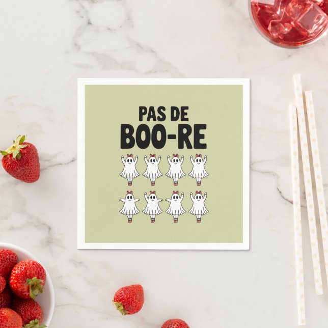 Pas de Boo-re Ballerina Ghost Halloween Spooky Pappersservett (Insitu)