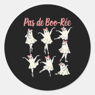 Pas De Boo-rée Ballet Coquette Dancer Ghost Spooky Runt Klistermärke