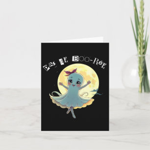 Pas De Boo-rée Funny Ballet Ghost Halloween Dance Kort