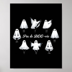 Pas De Boo-rée Funny Ballet Spöken Dance Halloween Poster