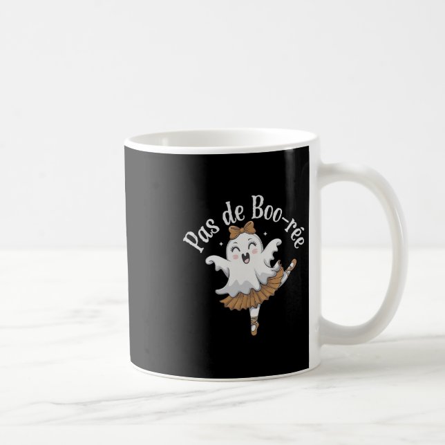 Pas De Boo-rée Funny Ballet Spöken Halloween Dance Kaffemugg (Höger)