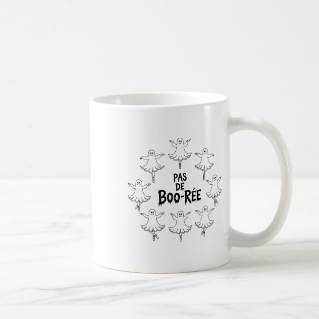 Pas De Boo-rée Funny Ballet Spöken Halloween Dance Kaffemugg (Höger)