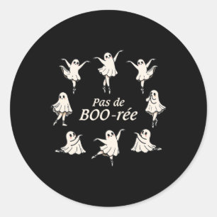 Pas De Boo-rée Funny Ballet Spooky Spöken Dance Ha Runt Klistermärke