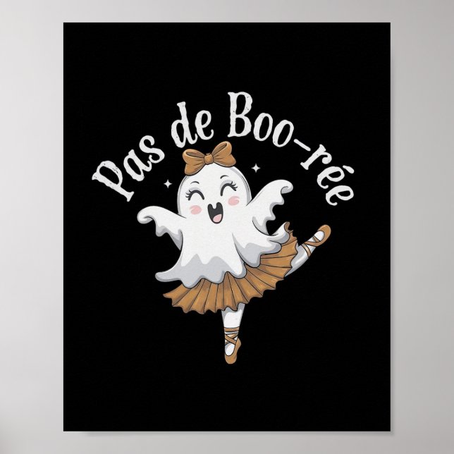 Pas De Boo-rée Funny Byllet Spöken Halloween Dance Poster (Framsidan)