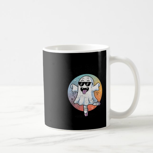 Pas De Boo Ree Funny Ghost Dance Ballet Halloween Kaffemugg (Höger)